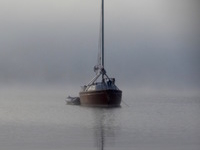 Sailboat at anchor